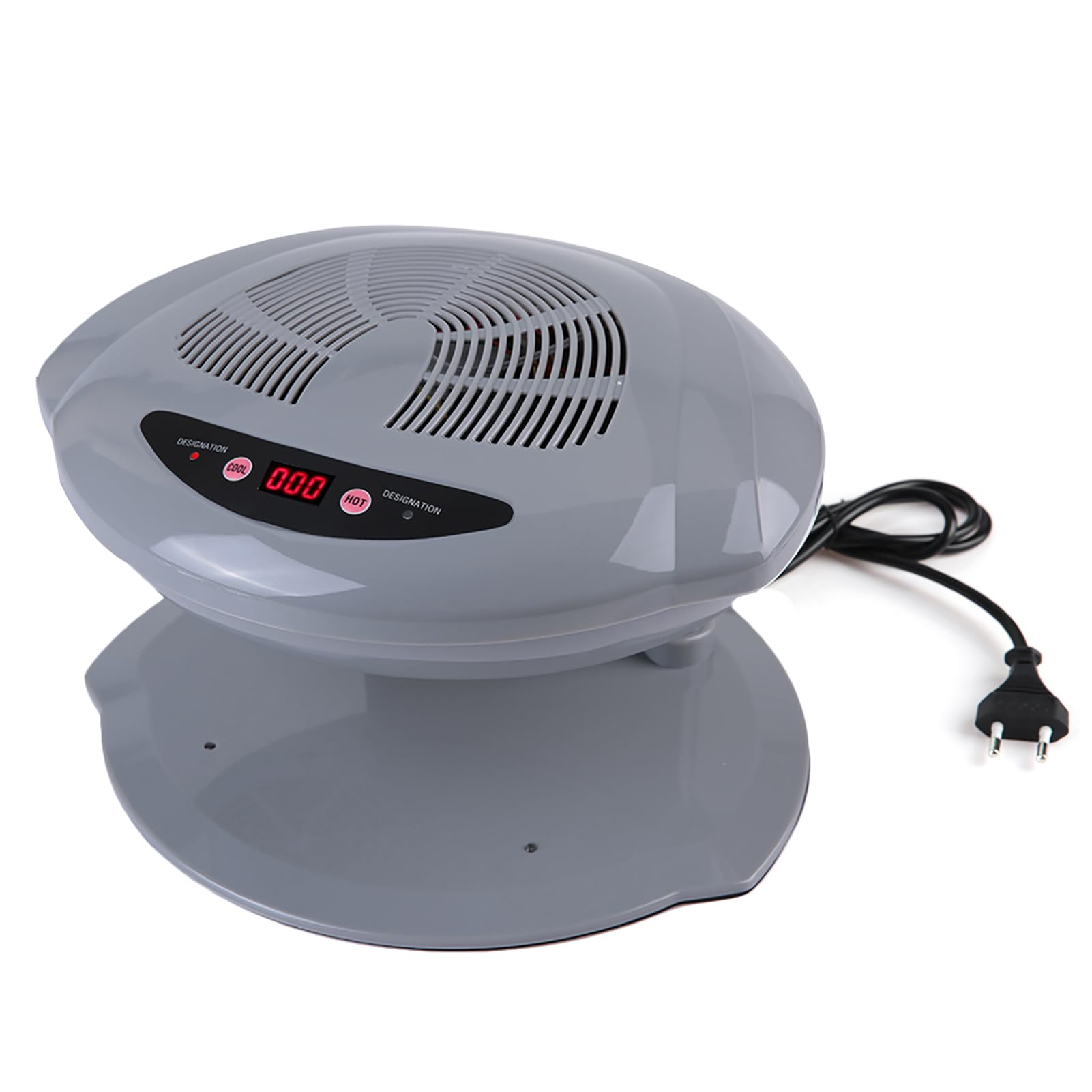 Colector de polvo de uñas, Secador de uñas por soplado aire frío y caliente 400W, máquina secado esmalte cálido, ventilador, aspiradora manicura, Sensor intelinte(Grey)