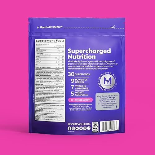 Miniatura 5 de Steve Harvey's L'Evate You Vitality Daily Greens en polvo, sabor a cereza ácida (28 porciones), 30 superalimentos, 9 verduras, para un impulso de