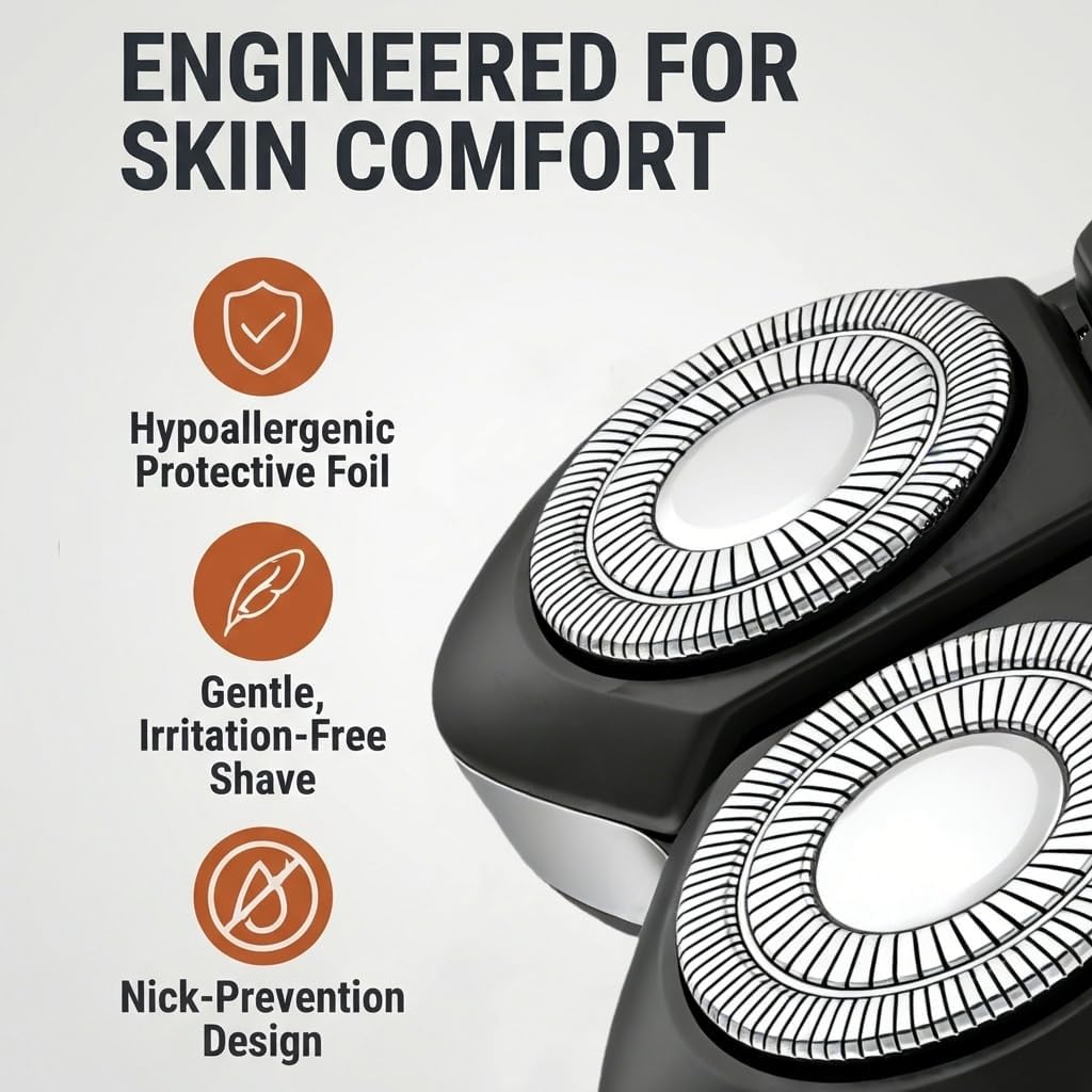Compatibel with Freebird Pro Replacement Blades,2Pack Compatible with Freebird FlexSeries Pro Electric Head & Body Shaver,Precison and Smooth Shaving. - Image 2