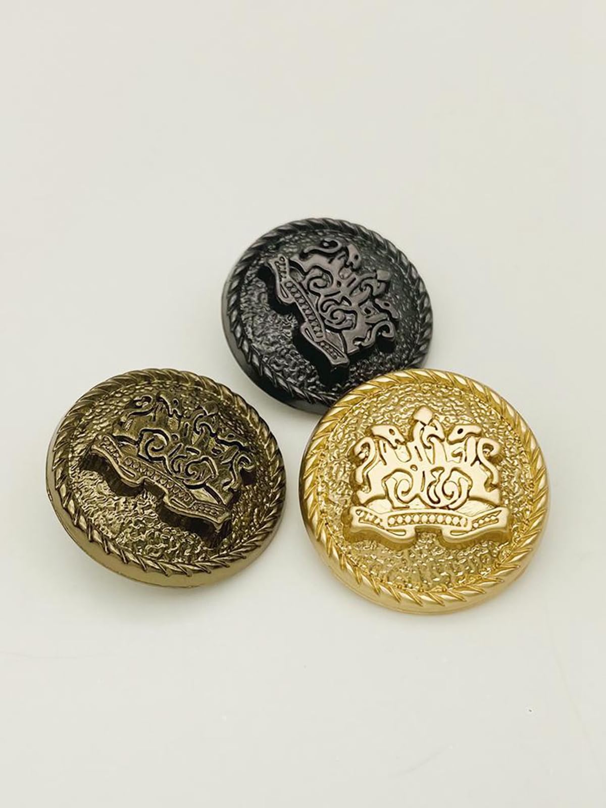 Knopen metalen knop heren en dames jas trenchcoat goud ronde knopen, kleur 5, 11,5 mm (4 stuks
