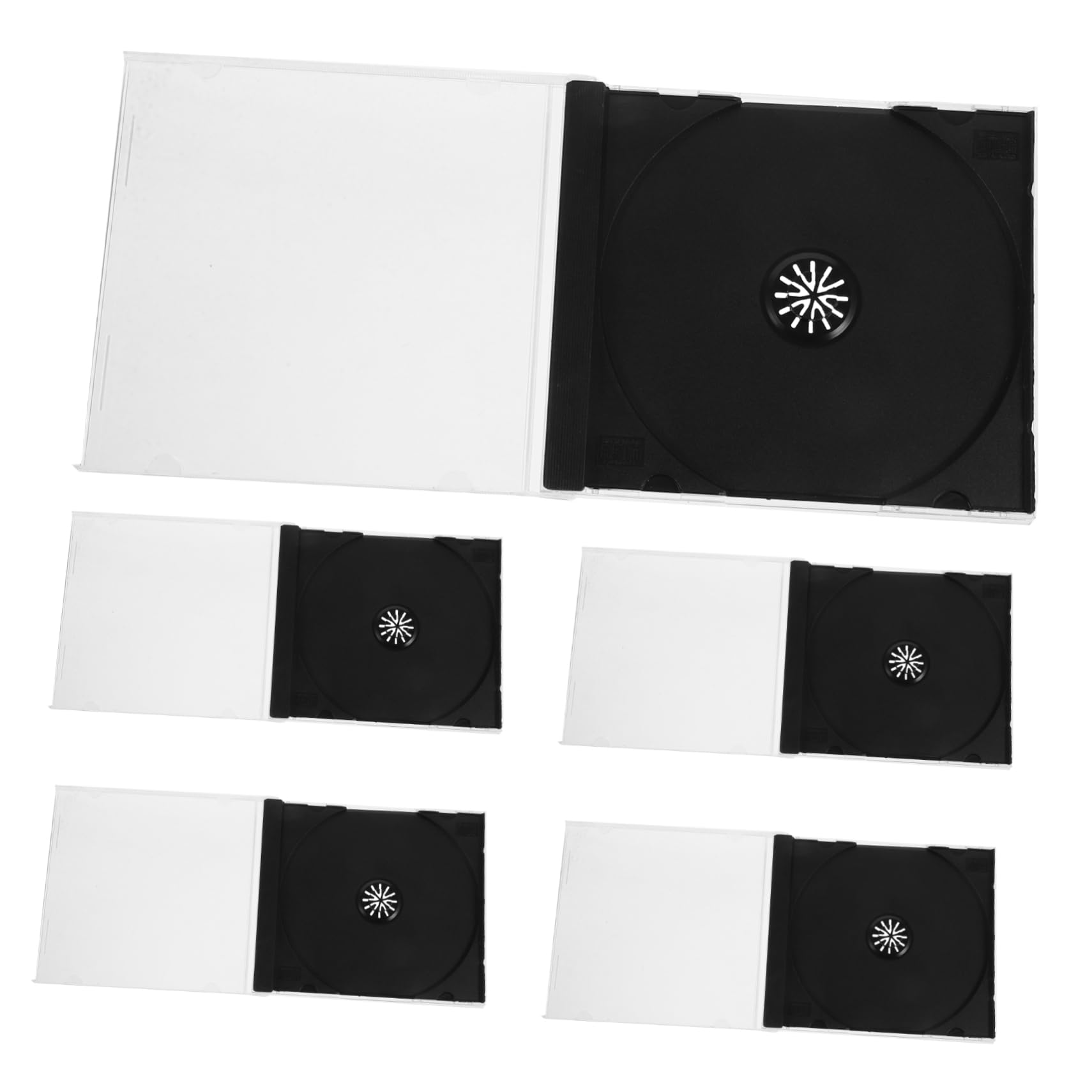 Garneck 4 Set Di Scatole Di Immagazzinaggio Portatili in Plastica Rigida Con Scomparti Numerati Custodie Compatte Per Gioielli Custodie Per Film E Musica Per Viaggi Organizzati 5 Pezzi*4