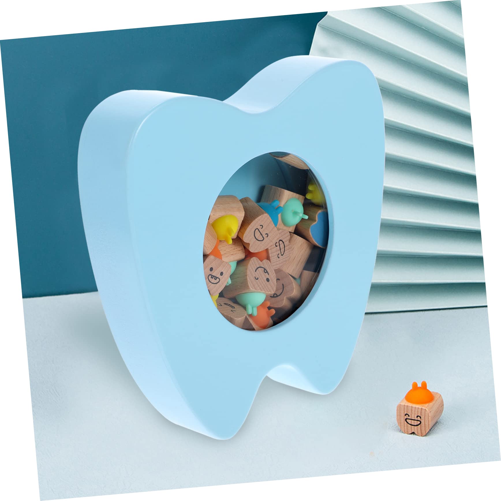 ULDIGI Wooden Baby Tooth Box First Tooth Keepsake Storage Tooth Holders for Boys and Girls