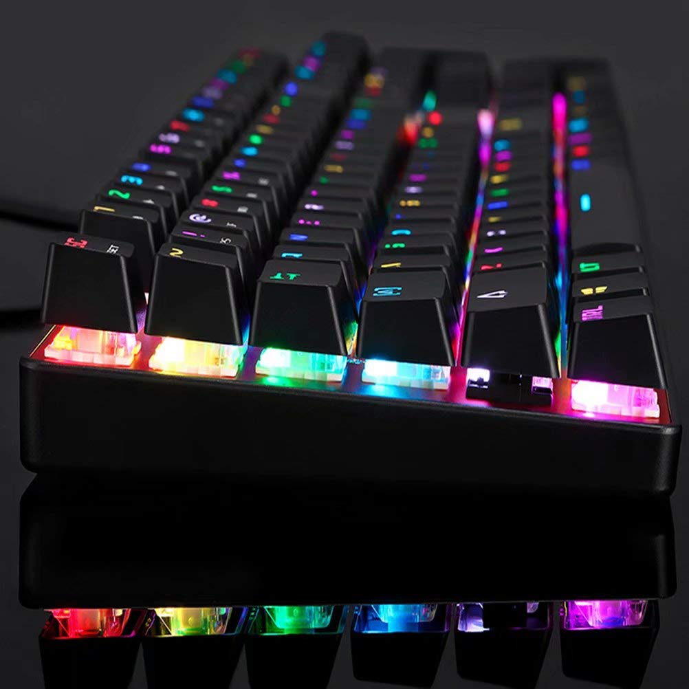 Gioco meccanico tastiera russo inglese rosso interruttore blu metallo cablato LED retroilluminati RGB Anti-Ghosting per giocatore