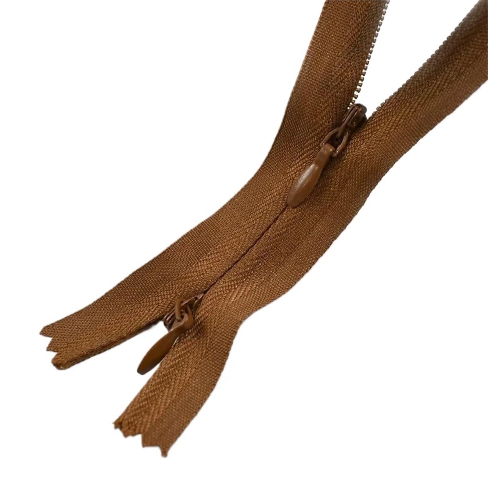 Two Way Separating Zipper, Two-Way Separating Zipper No.3 Invisible Nylon Double Slider 60/120cm Multicolor 5/10pcs(Coffee,120cm-10Pcs)