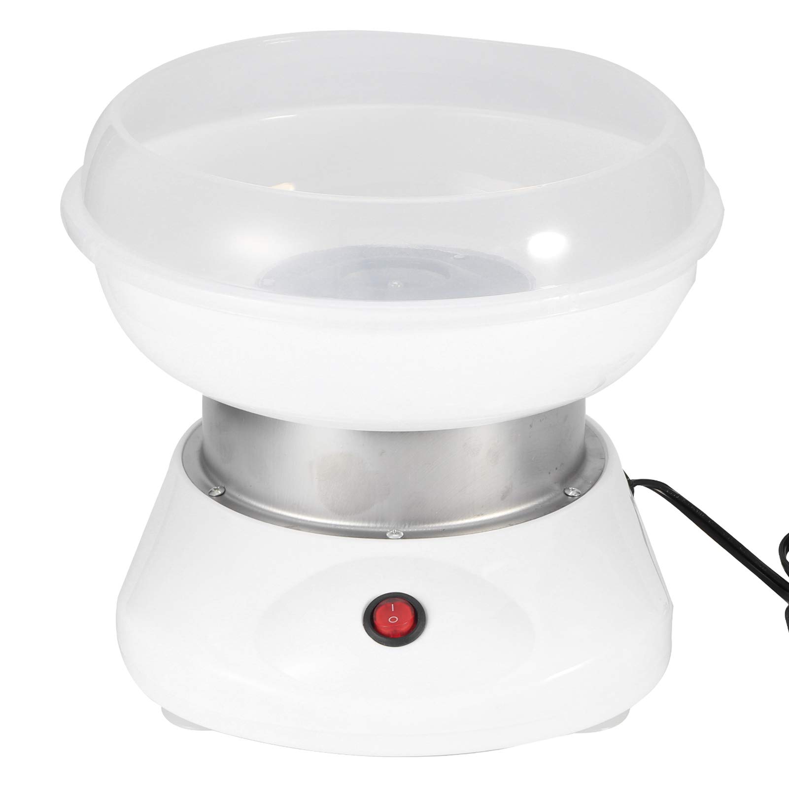 Ymiko Macchina per Zucchero Filato Domestica Macchina per Zucchero Filato, Include Bastoncino e Cucchiaio, Vestito per Duro o Senza Zucchero, Bianco(EU Plug)