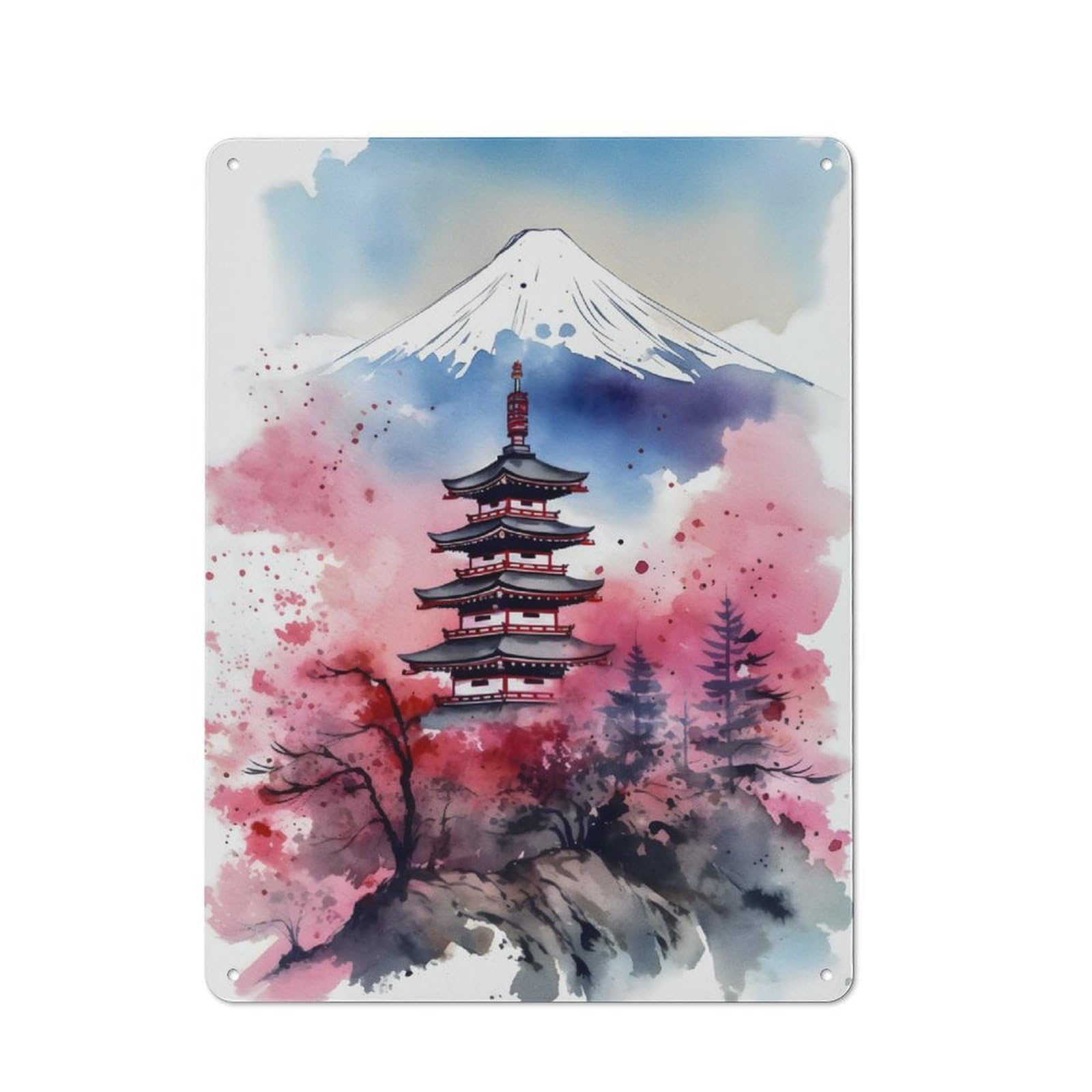 Junmoney Japanese Iconic Paint Metal Plaque 40X30cm With For Garage Wall, Retro Decor, For Themed Interiors In Garages And Workshops
