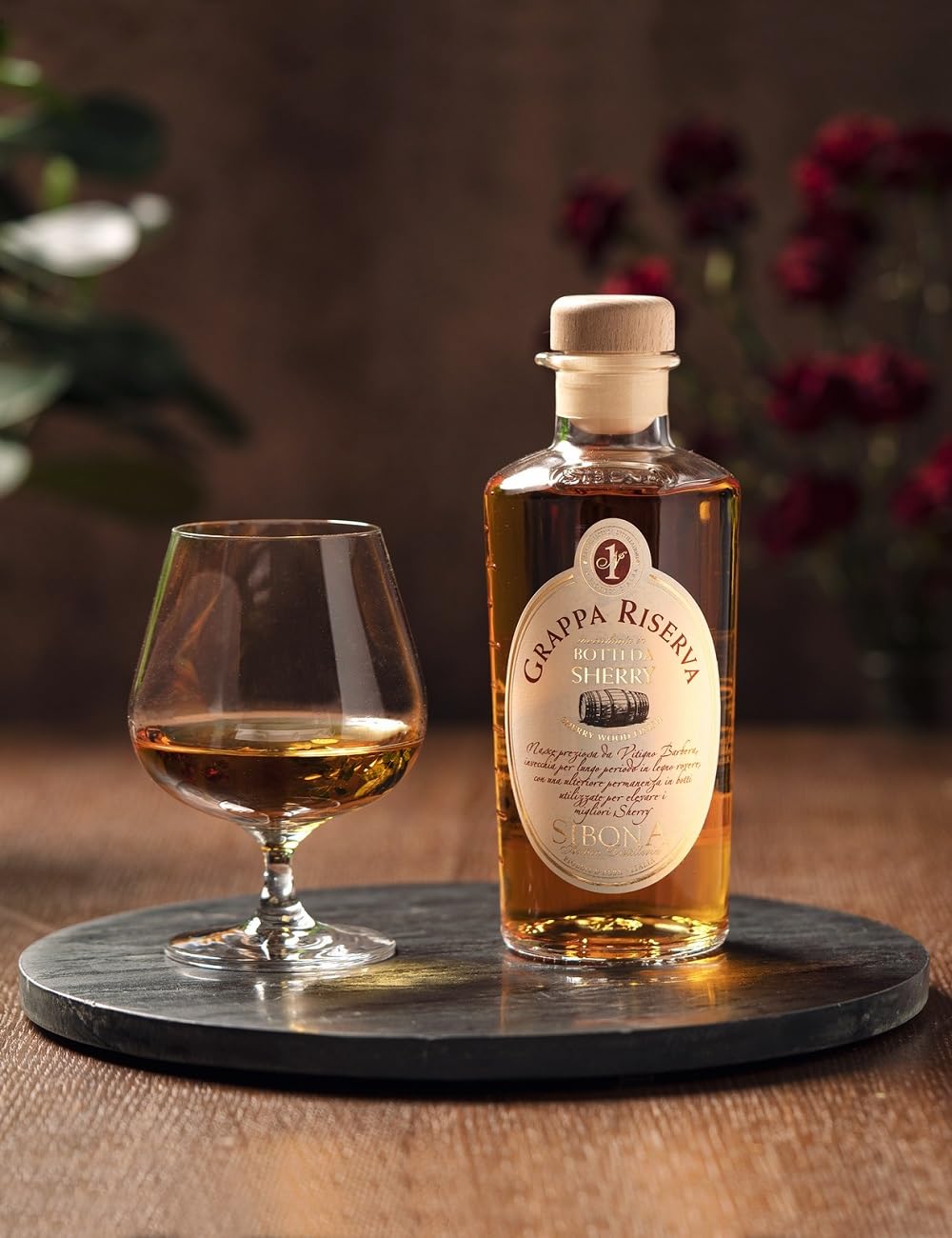 Nº1 SIBONA Grappa Riserva Botti da Sherry 40% vol. (1 x 0,5l) – Eleganter Grappa aus Italien im spanischen Sherry-Fass gereift
