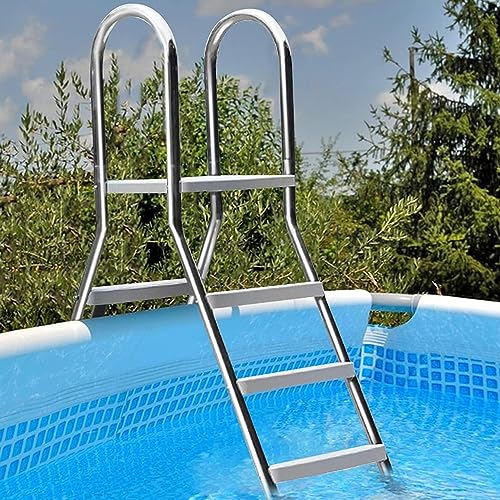Escalera para piscina elevada de 4 peldaños miniatura 1