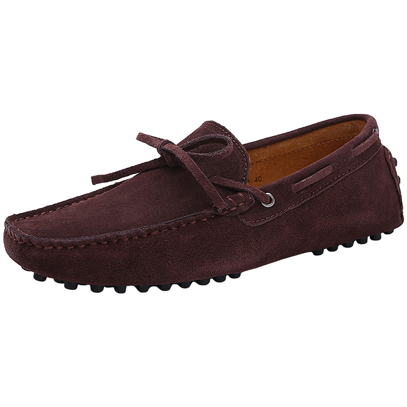 Herren Weich Wildleder Fahrschuhe Halbschuhe Handgefertigt Moccasin Slippers Große Größe