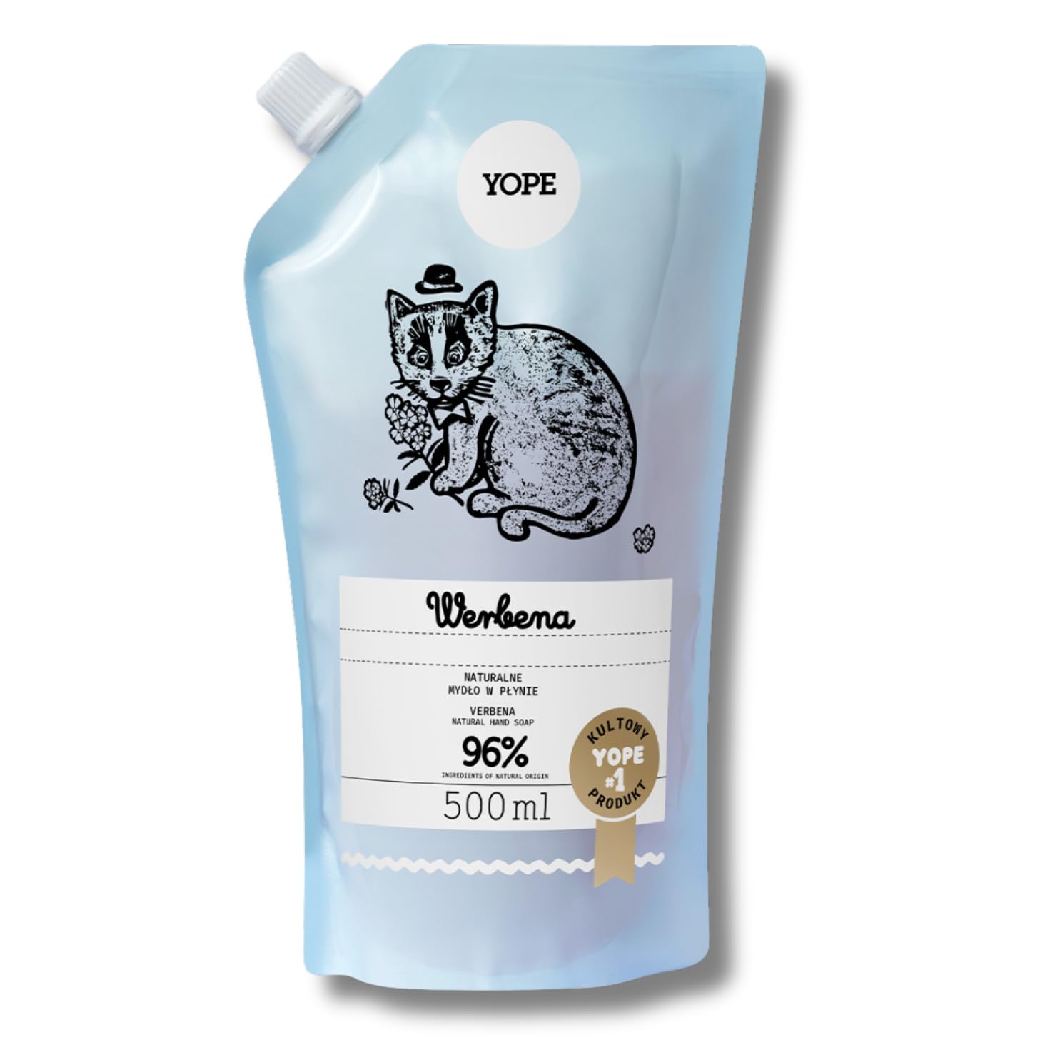 YOPE REFILL HAND WASH | MOISTURIZING | ALLANTOIN | 98% INGREDIENTS OF NATURAL ORIGIN | VEGAN | SCENT VERBENA 500ml