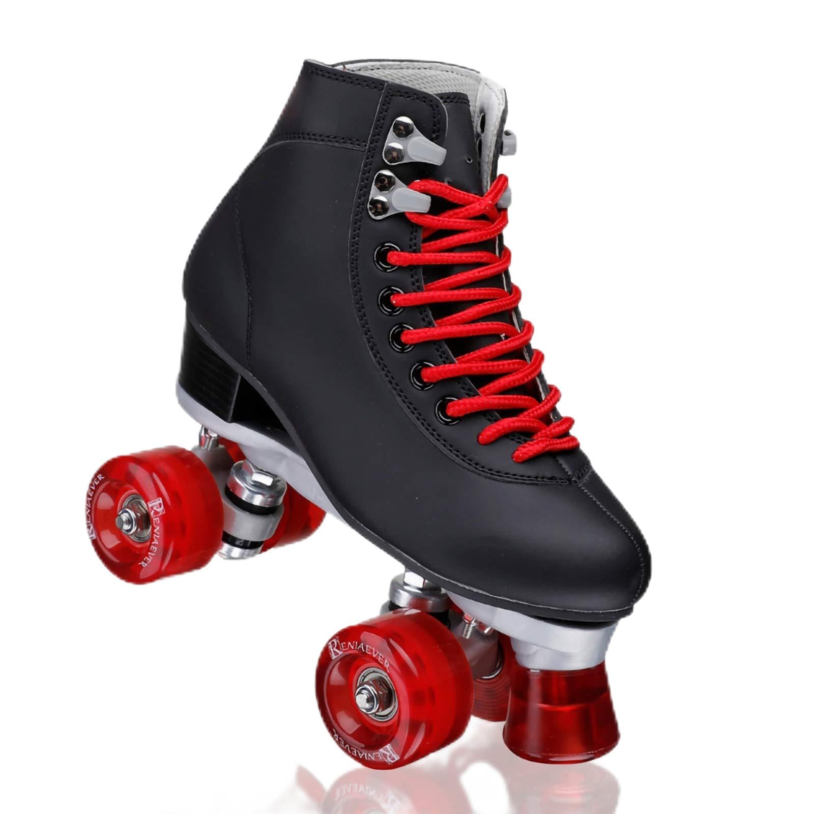 Patines Classic Retro, Quad Patines Unisex Adulto doble fila Patines para Interiores y Exteriores para El Adulto Deportes Al Aire Libre De Deporte Sneakers