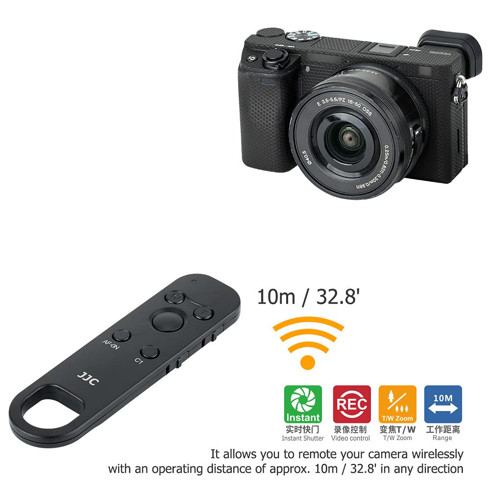 Pilot bezprzewodowy JJC RMT-P1BT do kamery Sony ZV-E1 ZV-E10 ZV-1 A7RV A1 A7C A7RIV A9II RX100VII A6100 A6600 (do kamery Sony A6400 A7RIII A7III A9 RX0II z aktualizacją oprogramowania sprzętowego)