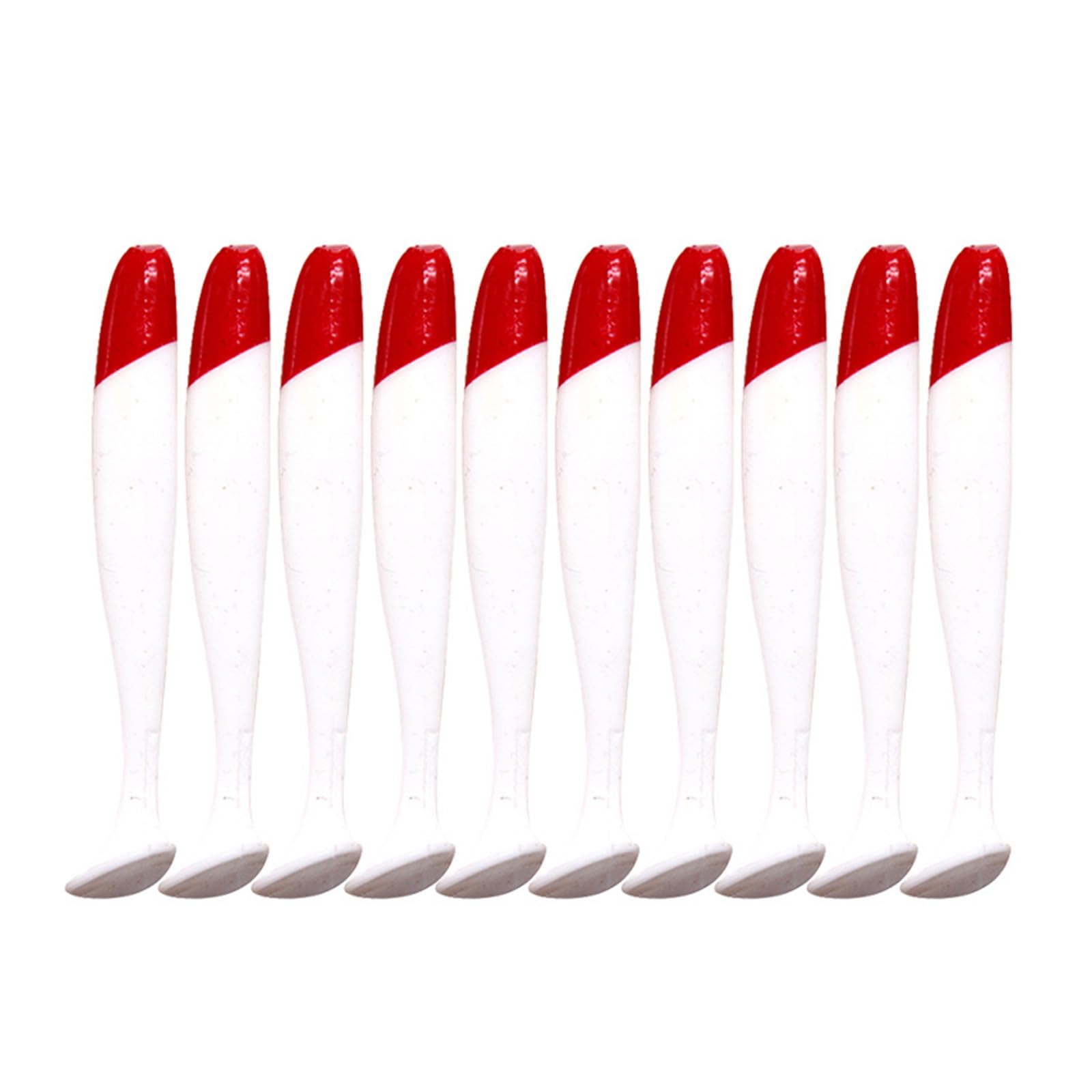LUOFENG 10Pcs Artificial Worm Baits Fishing Lures Paddle Tail Swimbait for Fishing T Tail Baits Fishing Lure Swim Baits