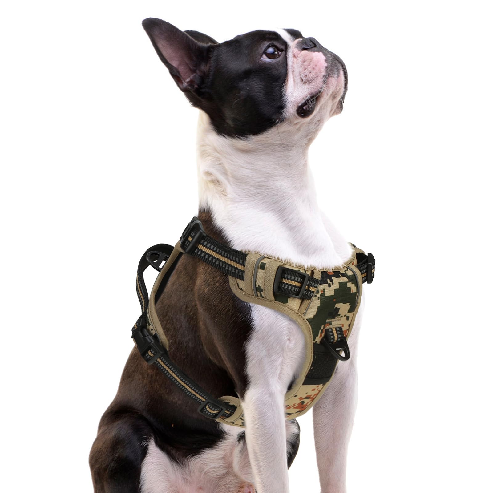 Photo 1 of **UNTESTED**
PUPTECK No Pull Tactical Dog Harness Small Sized, Adjustable Reflective Dog Harness with Handle Easy Control, Comfortable Soft Padded Pet Vest Harness for Small Dogs, Camouflage S