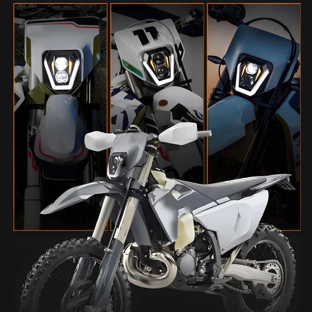 Faro LED Moto Compatible con Husq&varna TE FE TC FC 125 250 300 350 450 501 701 250i 300i faro delantero de motocicleta luz LED