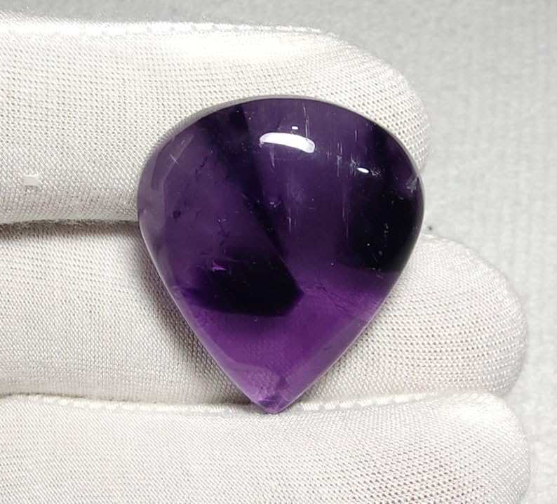 Améthyste trapiche en cabochon poire pour créer votre propre collier artisanal unique - 3