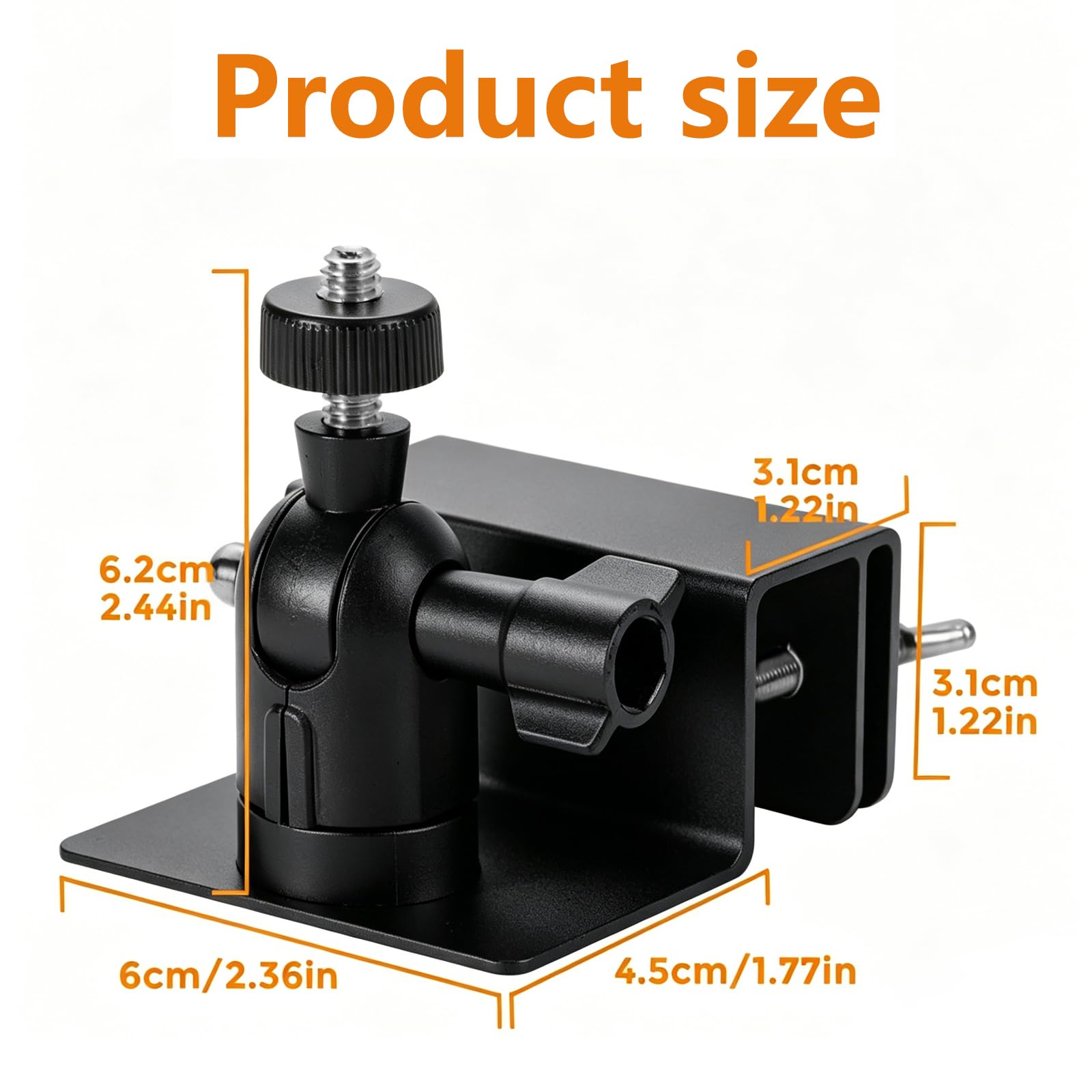 Uchwyt na rynnę dachową do kamery Blink Outdoor Camera, regulowany uchwyt aluminiowy 360 stopni, akcesoria do kamery Arlo, do kamery monitoringu z otworami na śruby 1/4