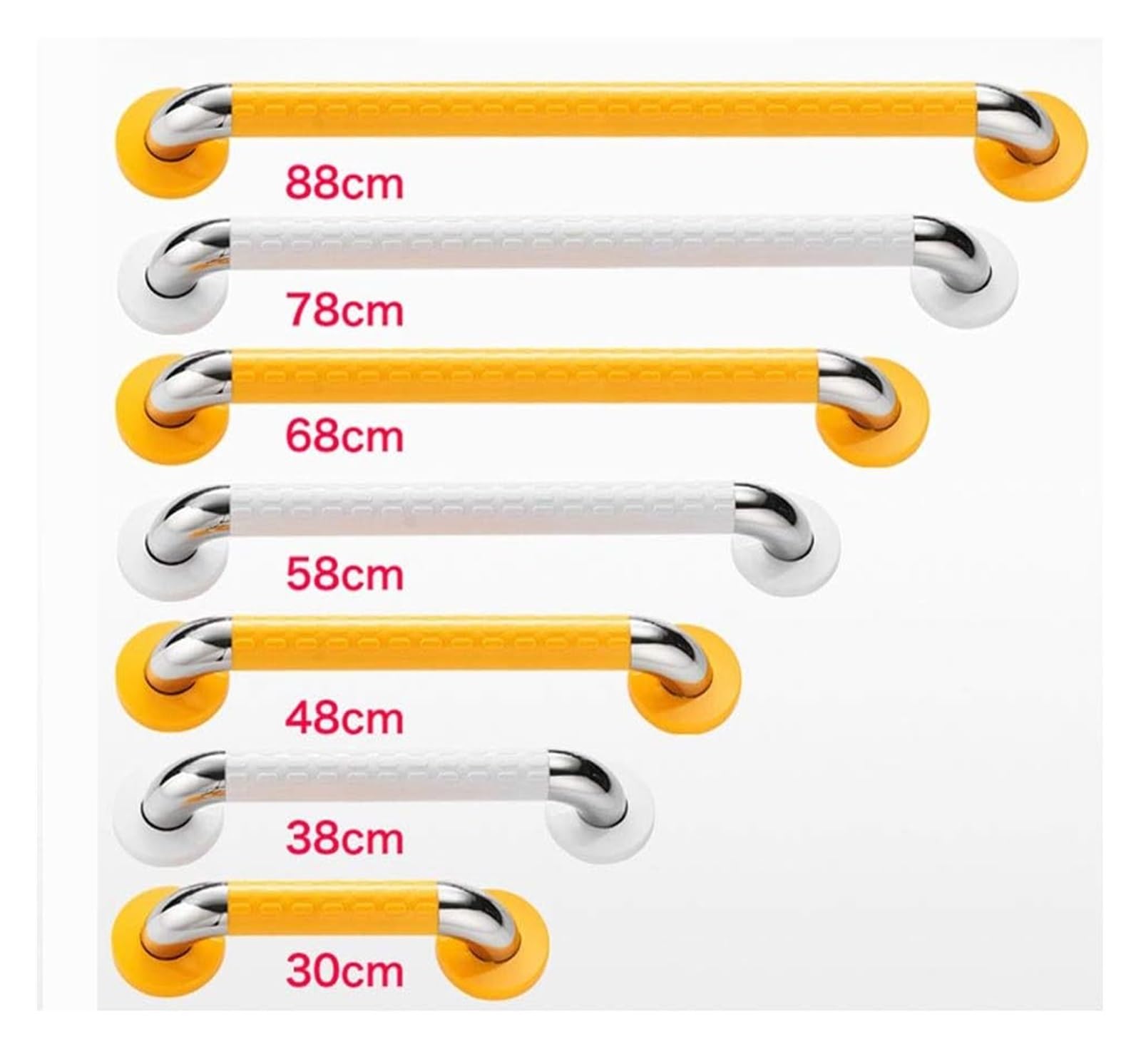 Asideros de baño Pasamanos de Acero Inoxidable Pasamanos de Seguridad para bañera y Ducha Asidero para discapacitados para Pared Asidero de Seguridad Resistente para Ducha y bañera