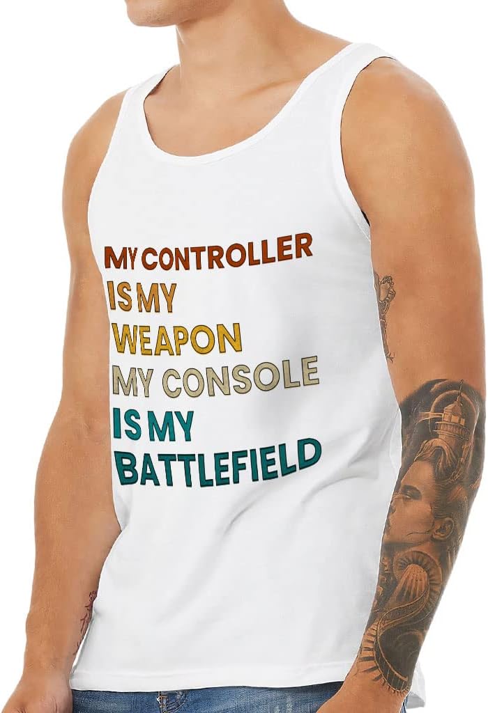 Gamer Quote Tank - Trendy Workout Tank - Printed Jersey Tank