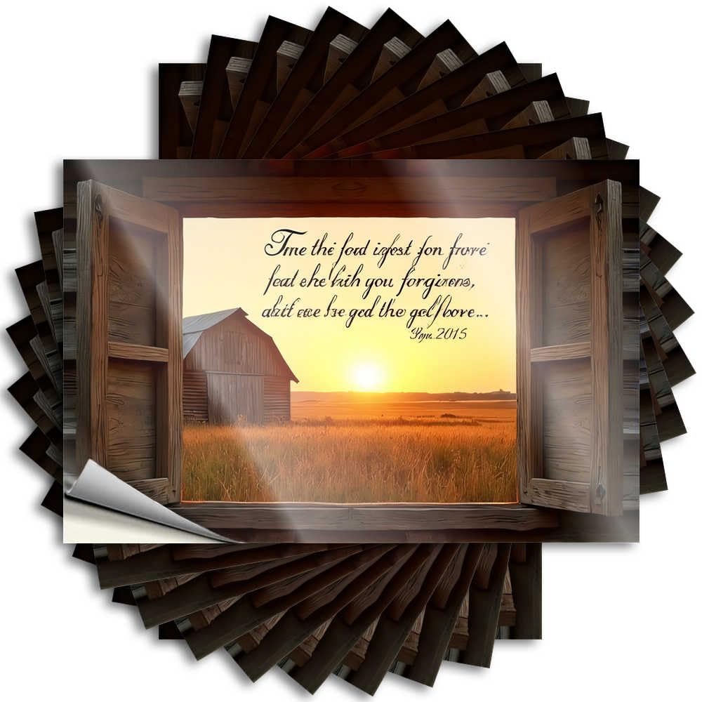 Abipuir - Funny Stickers for Forgiveness and Hope at Sunset - 10 Car Stickers (8 x 12 cm)
