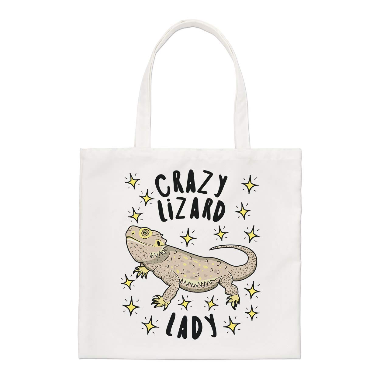 Crazy Lizard Lady Stars Regular Tote Bag