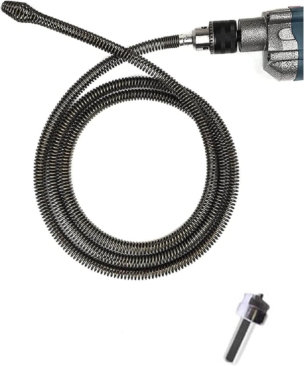 Clog Remover Snake Drain Tool with Drill Adapter, 3m Heavy-Duty Sewer Pipe Spring Dredging Kit for Efficient Kitchen Sink, Bathroom Tub, and Toilet Unclogging