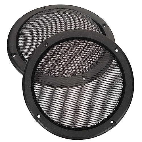 Happyyami 2pcs Car Speaker Mesh Cover Audio Net for Subwoofer and Car Speakers Easy Installation Decorative Grills for Home and Vehicle