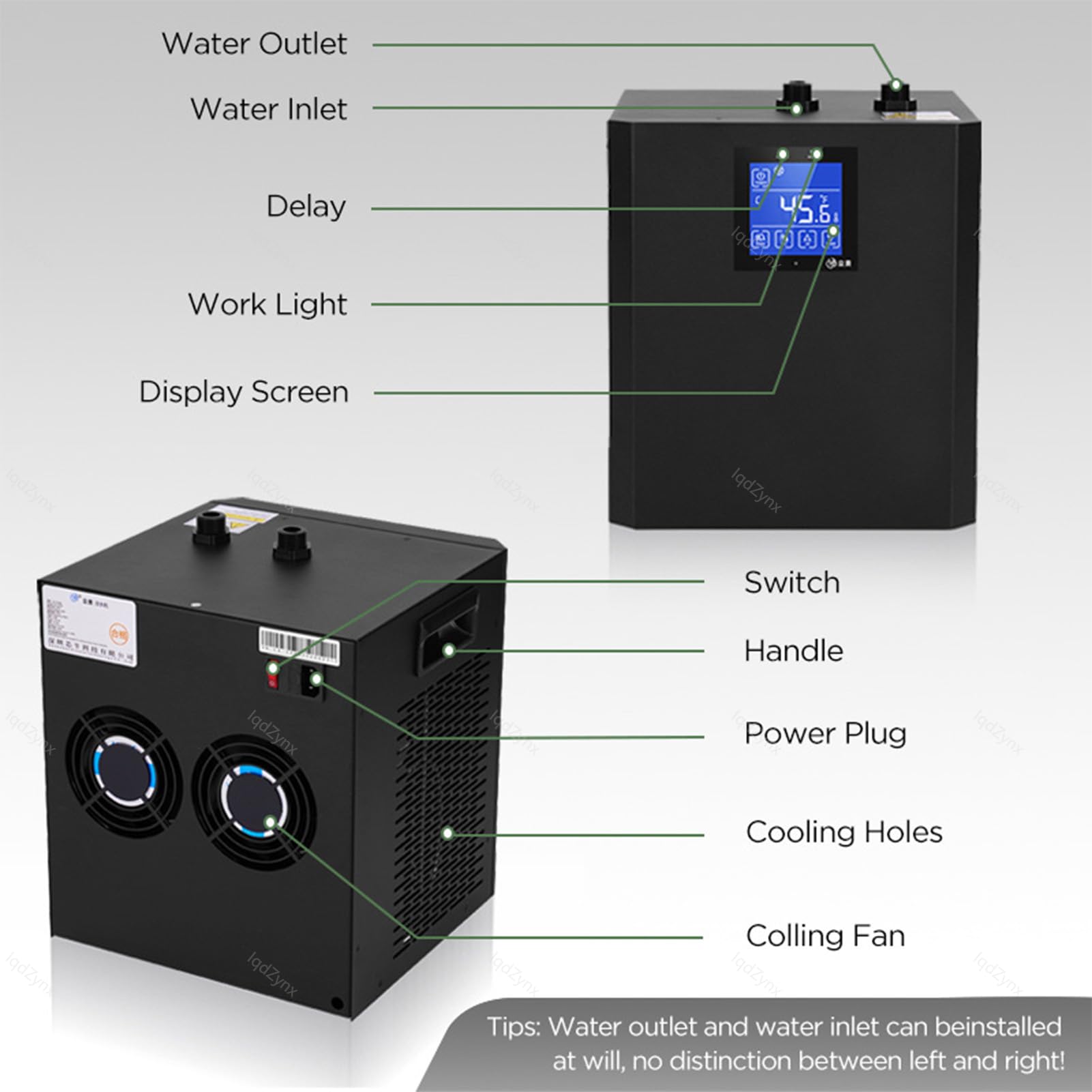 Kit refrigeratore per bagno di ghiaccio, unità di raffreddamento intelligente con pompa di filtrazione per recupero della terapia del freddo, casa e palestra