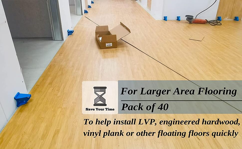 Miniatura 6 de Live Clouds 40 espaciadores para pisos, piezas de herramientas de suelo de madera reforzada, alfombrillas de piso de 12 "y 14", son compatibles con