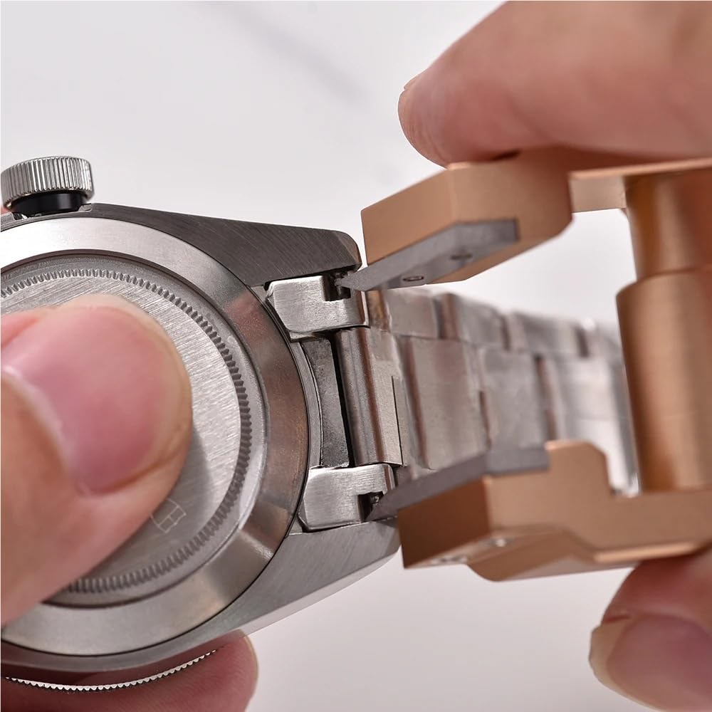 Federstegzange zum Entfernen von Uhrenarmbändern - Werkzeug aus Edelstahl für die Uhrenreparatur (Schwarz)