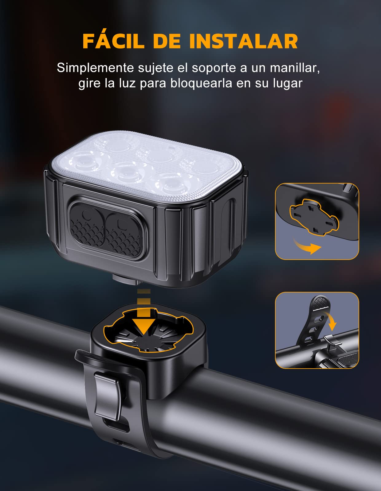 CIRYCASE Luz Bicicleta Traje Ultrabrillante, Luces Bicicleta Delantera y Trasera USB Recargable con Haz de Foco & Inundación, Luces Bicicletas Impermeables IP65 para Niños Montar Noche [8+12 Modos]