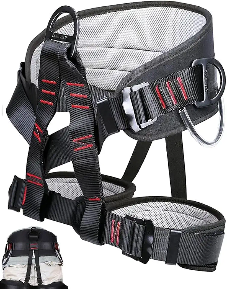 Adjustable Thickness Climbing Harness Half Body Harnesses for Fire Rescuing Caving Rock Climbing Rappelling Tree Protect Waist Safety Belts