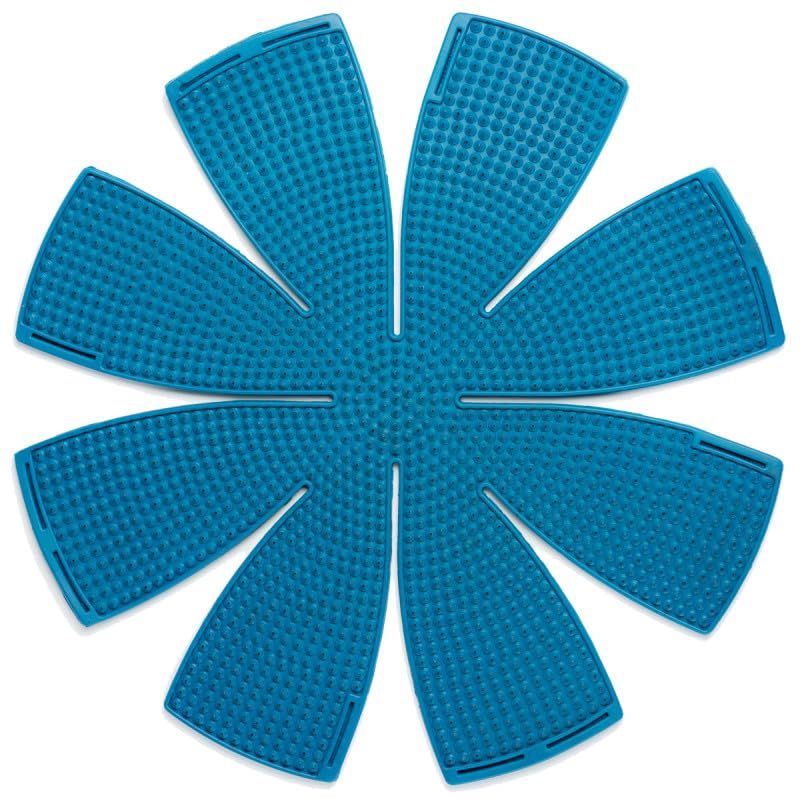 Lyapko Chamomile M Acupressure Applicator | Diameter 31.4 cm | Massage Flower Mat with 2106 Needles | Versatile Use: Back, Joints & Feet, Hedgehog Mat, Fakir Mat, with Various Metals (Light Blue)