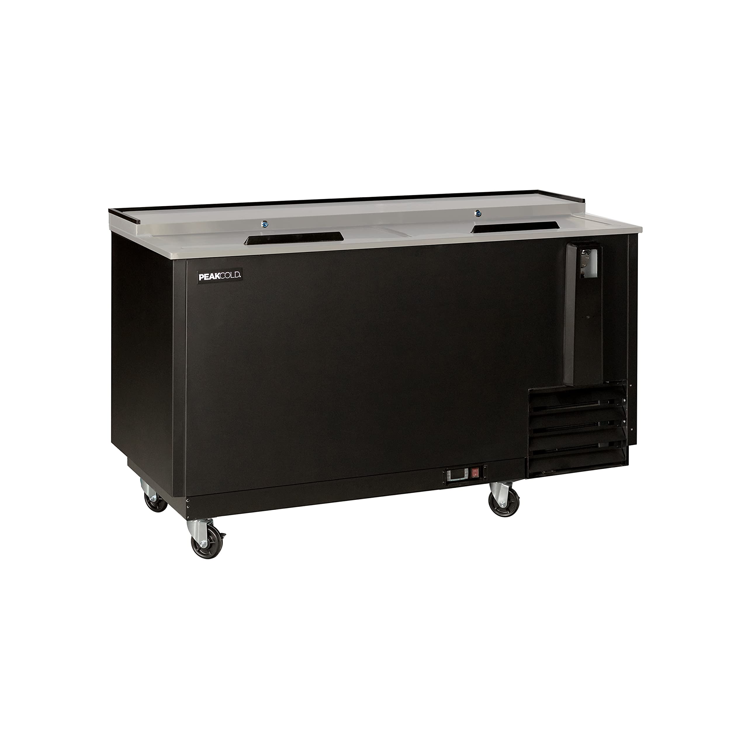 PEAKCOLD Deep Well Horizontal Bottle Cooler; Slide Top Bar Refrigerator; 22 Case Capacity | Fridge.com