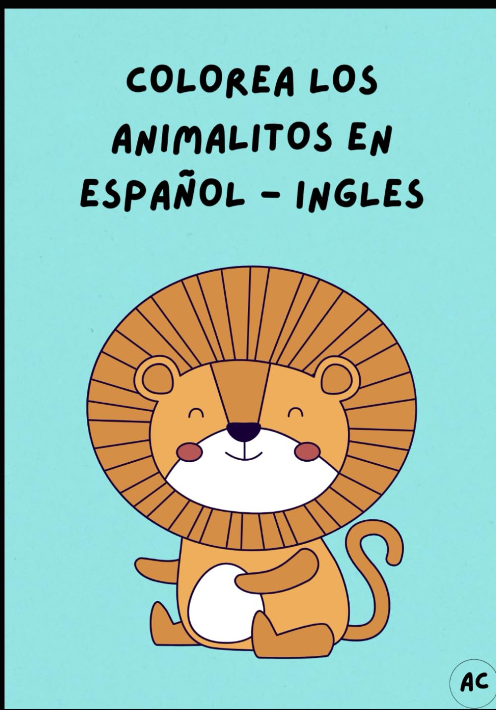 Libro para colorear animalitos Español - Ingles