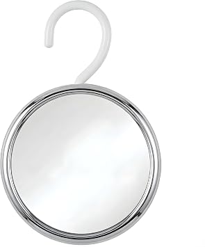 MIRRORVANA Hangable Fogless Shower Mirror, 360 Swivel Hook, 6.7" Chrome
