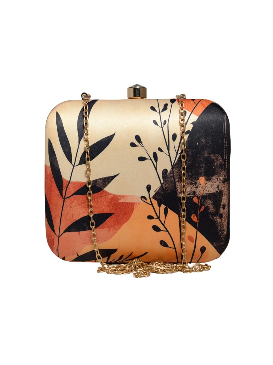 artklim Abstract Art Printed Clutch Bag For Women With Detachable Chain Sling Strap-picture-48