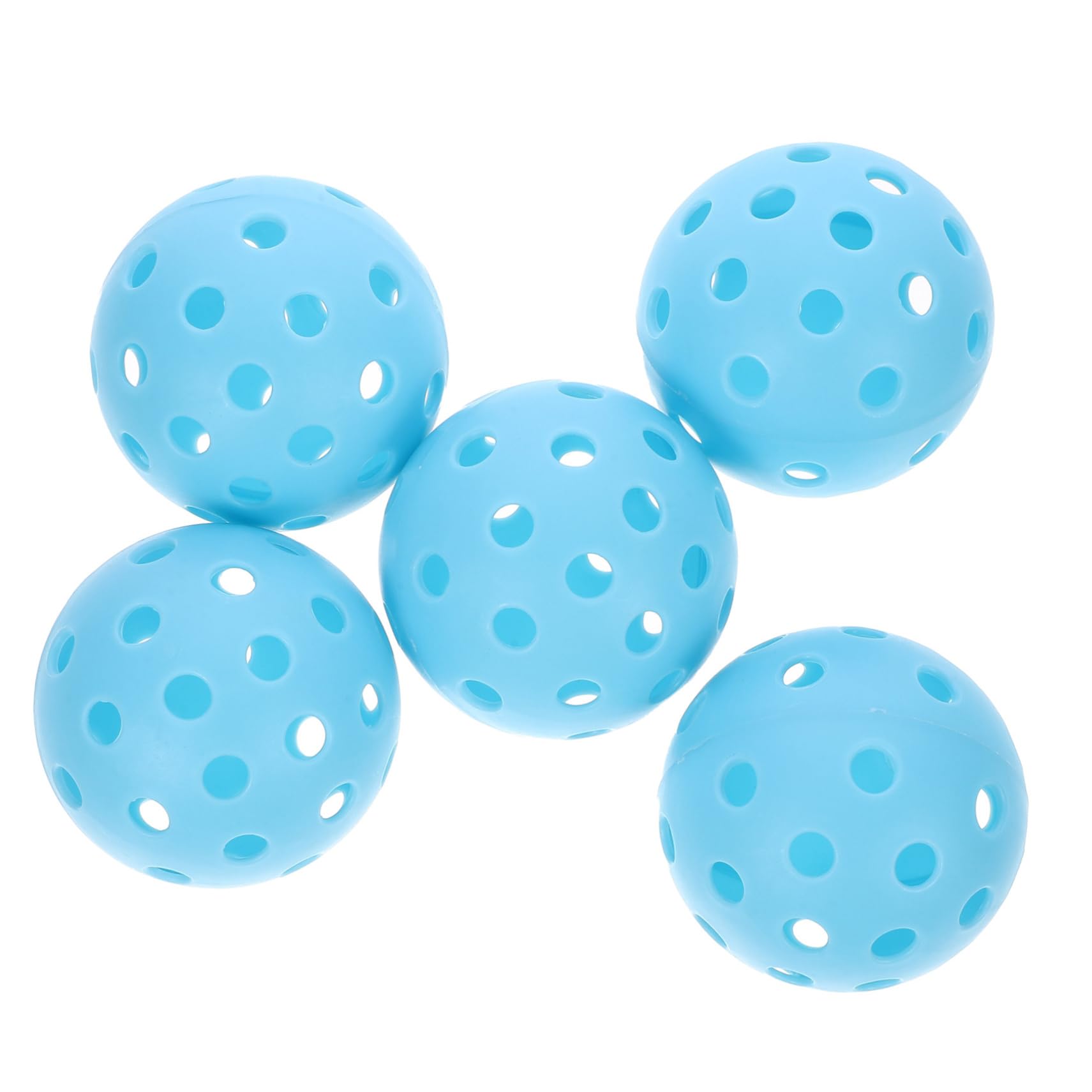 Toddmomy 5pcs Durable Golf Practice Balls Portable Hollow Hole Balls for Training Compact Design for Balanced Flight Pe Material Suitable for All Ages and Skill Levels