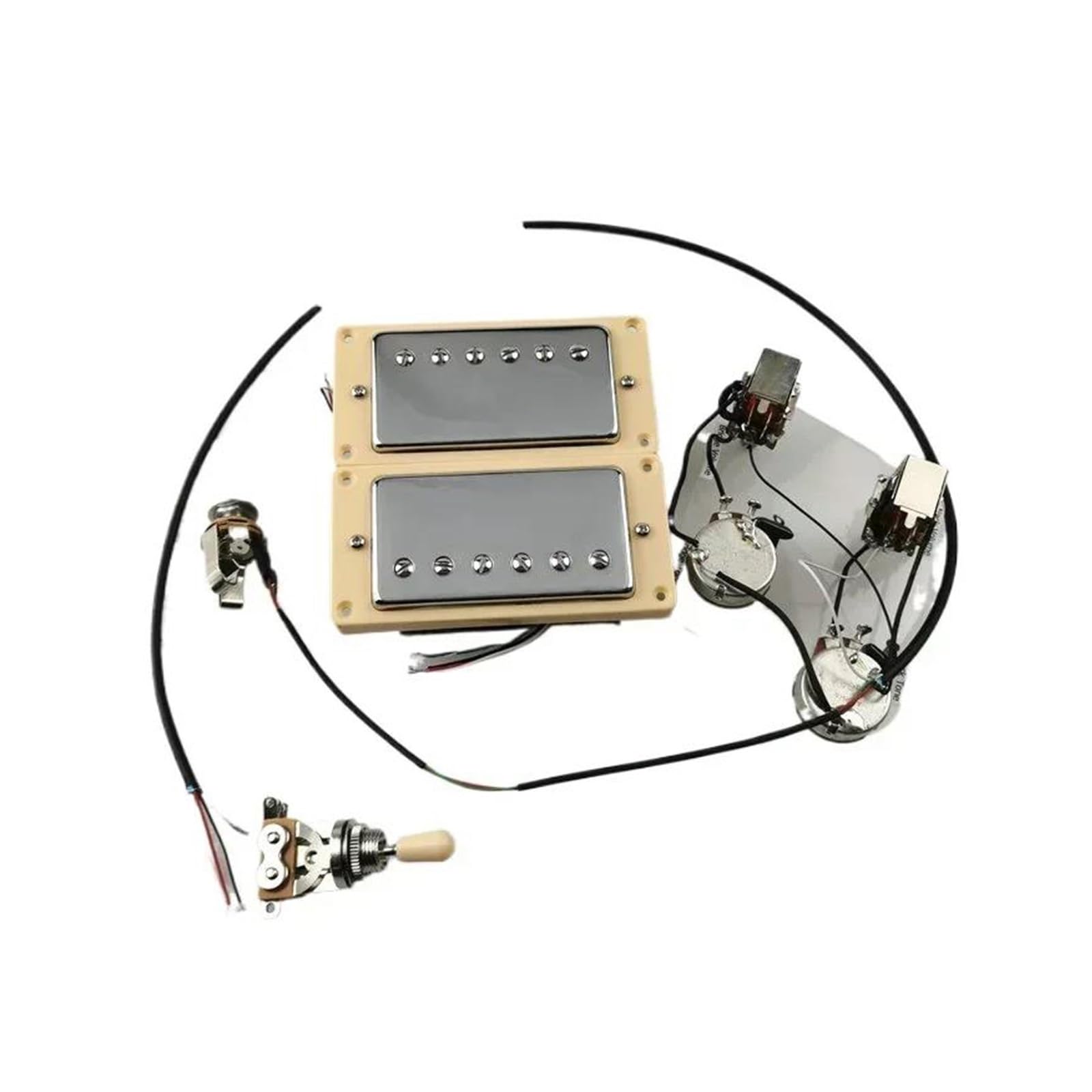4C Elektrisches Akustikgitarren Doppelspulen Tonabnehmer Set Mit Verkabelung Und Professionellem Zubehör(4)