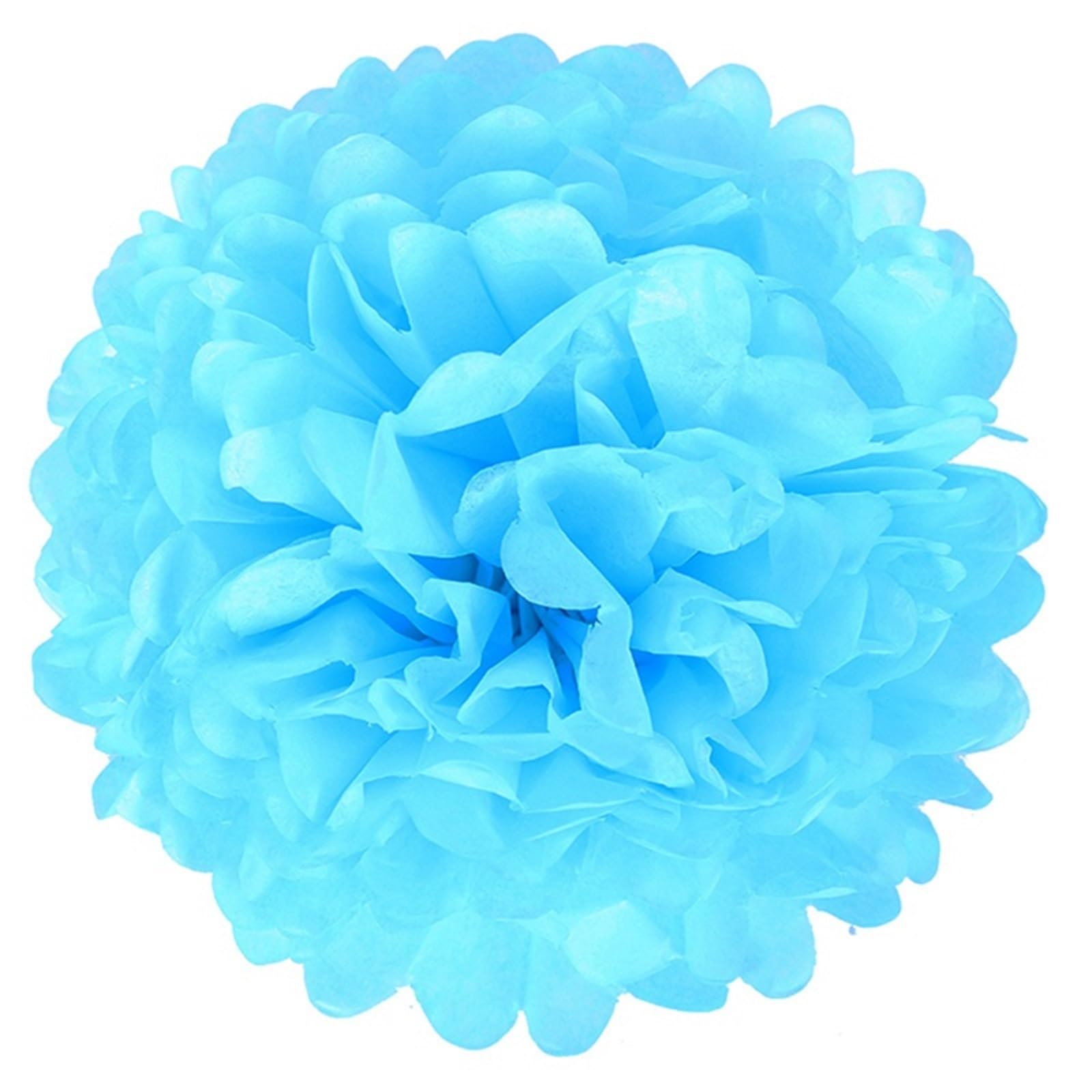 Paper Pompom 5pcs Wedding Decorative Paper Pompoms Pom Poms Flower Ball Party Home Decor Tissue Birthday DIY for Party(Color-20,20cm 5pcs)
