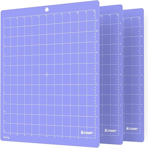 XINART Alfombrilla de corte para Silhouette Cameo 4321 (3 alfombrillas, 12 x 12 pulgadas), accesorios adhesivos fuertes, alfombrillas de repuesto de