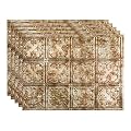 FASÄDE Traditional Style/Pattern 10 Decorative Vinyl 18in x 24in Backsplash Panel in Bermuda Bronze (5 Pack)
