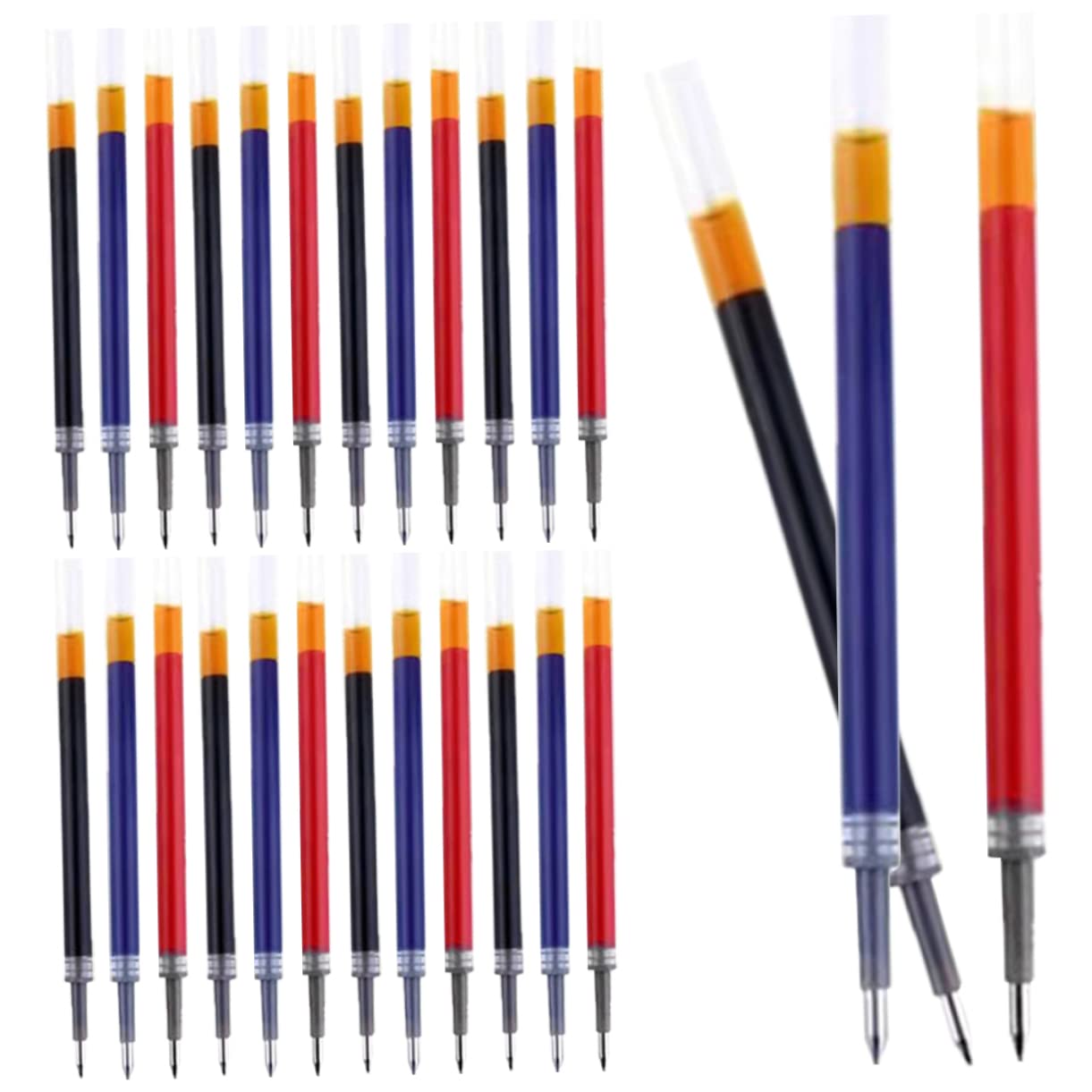 3 Ensembles Recharges De Rechange Pour Stylos Effaçables Fontaines Rétractables Distributeurs De Flacons Surligneurs Recharges De Stylos Couverts Stylos Gel 150 pièces * 3