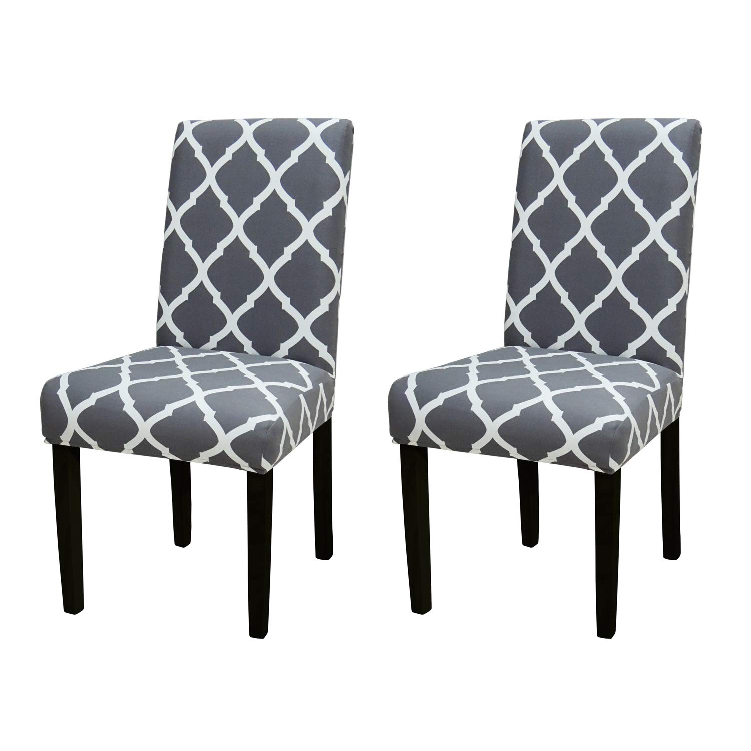 YEESSION Stretch Dining Chair Covers Removable Washable Seat Parson Chair Protector Slipcover for Dining Room,Party,Banquet,Hotel,Ceremony Set of 2 (Style 18)-picture-18
