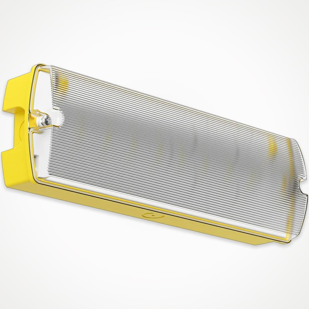 LEDBRITE 110v Emergency Bulkhead Site Lighting 4.5W IP65 Maintained Non-Maintained Fire Safety Light Work Light Fitting Exit Legend Included Self Testing