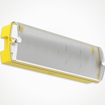 LEDBRITE 110v Emergency Bulkhead Site Lighting 4.5W IP65 Maintained Non-Maintained Fire Safety Light Work Light Fitting Exit Legend Included Self Testing [Energy Class A++]