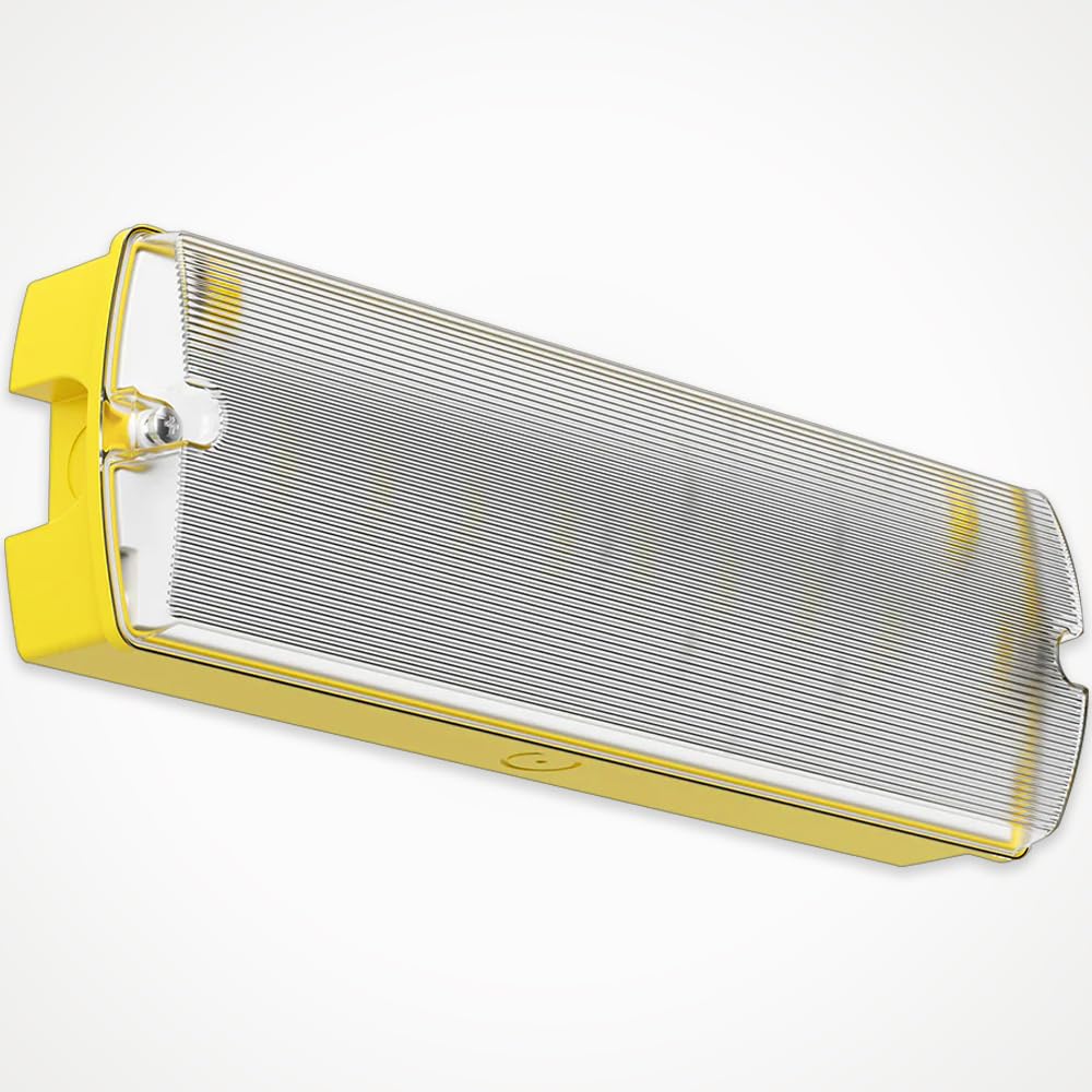 LEDBRITE 110v Emergency Bulkhead Site Lighting 4.5W IP65 Maintained Non-Maintained Fire Safety Light Work Light Fitting Exit Legend Included Self Testing