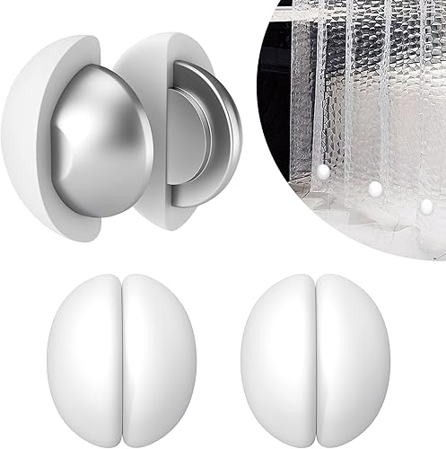 VANZAVANZU Pesos para cortina de ducha, imanes de cortina de ducha que nunca se oxidan, envueltos en silicona, imanes fuertes que evitan que el