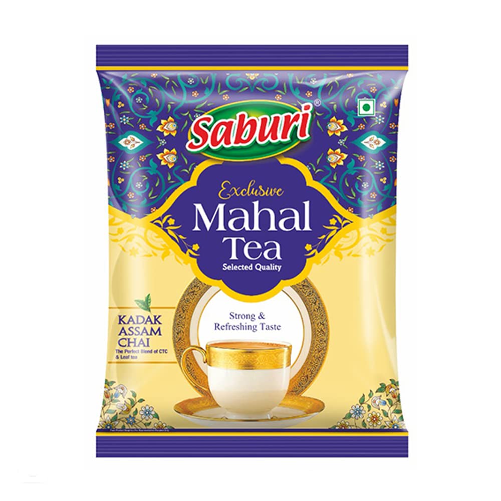 Saburi Mahal Tea, 500 gms, Premium Mahal tea with gently rolled aromatic long leaves, Assam Tea.