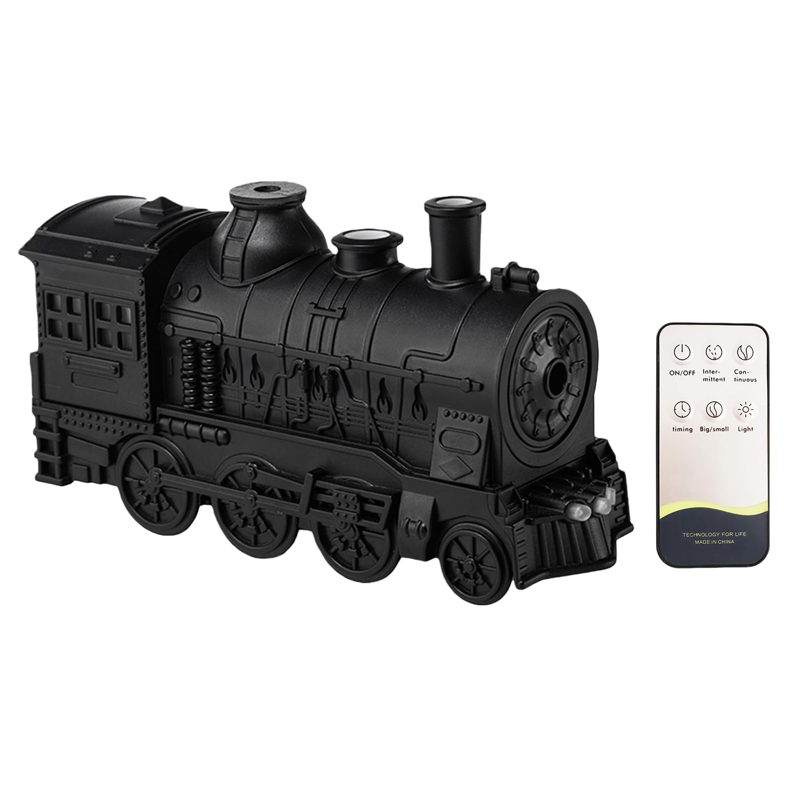 Retro Train Olejek Aroma Dyfuzor Ultradźwiękowe Nawilżacze (Czarny UK)